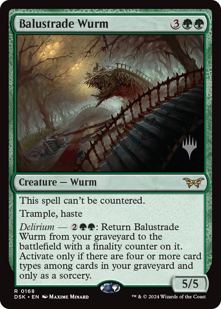 Balustrade Wurm [168p] [Promo Pack] [Duskmourn: House of Horror: Promos] [Non-Foil]
