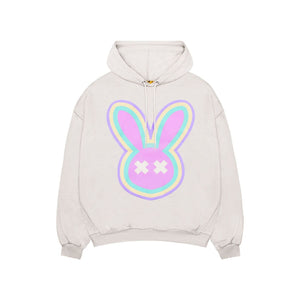 NEON RABBIT HOODIE - SAND