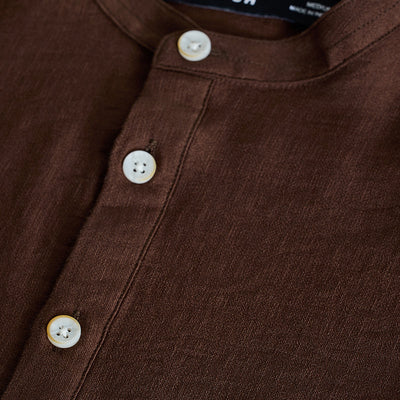 Brown Textured Slim Fit Kurta