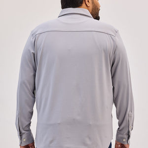 Grey Regular Fit Stretch Shirt