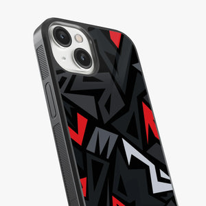 Abstract Horizon Hexagons Pattern Glass Case