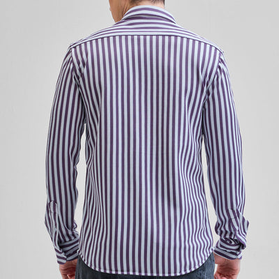 Purple Stripes Slim Fit Shirt