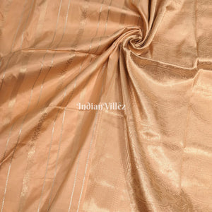 Peach Color Designer Banarasi Katan Silk Saree