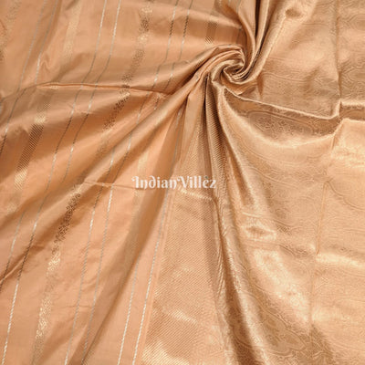 Peach Color Designer Banarasi Katan Silk Saree