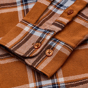 Orange Checks Slim Fit Shirt