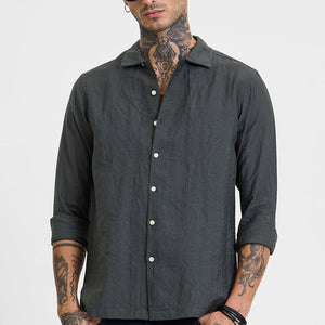 Grey Crinkle Shirt