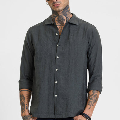 Grey Crinkle Shirt