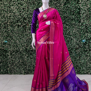 Violet Rani Handwoven Soft Silk Saree