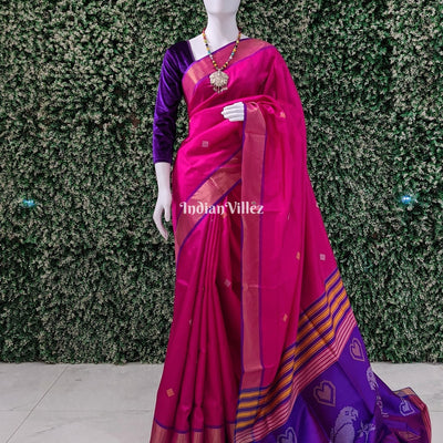 Violet Rani Handwoven Soft Silk Saree