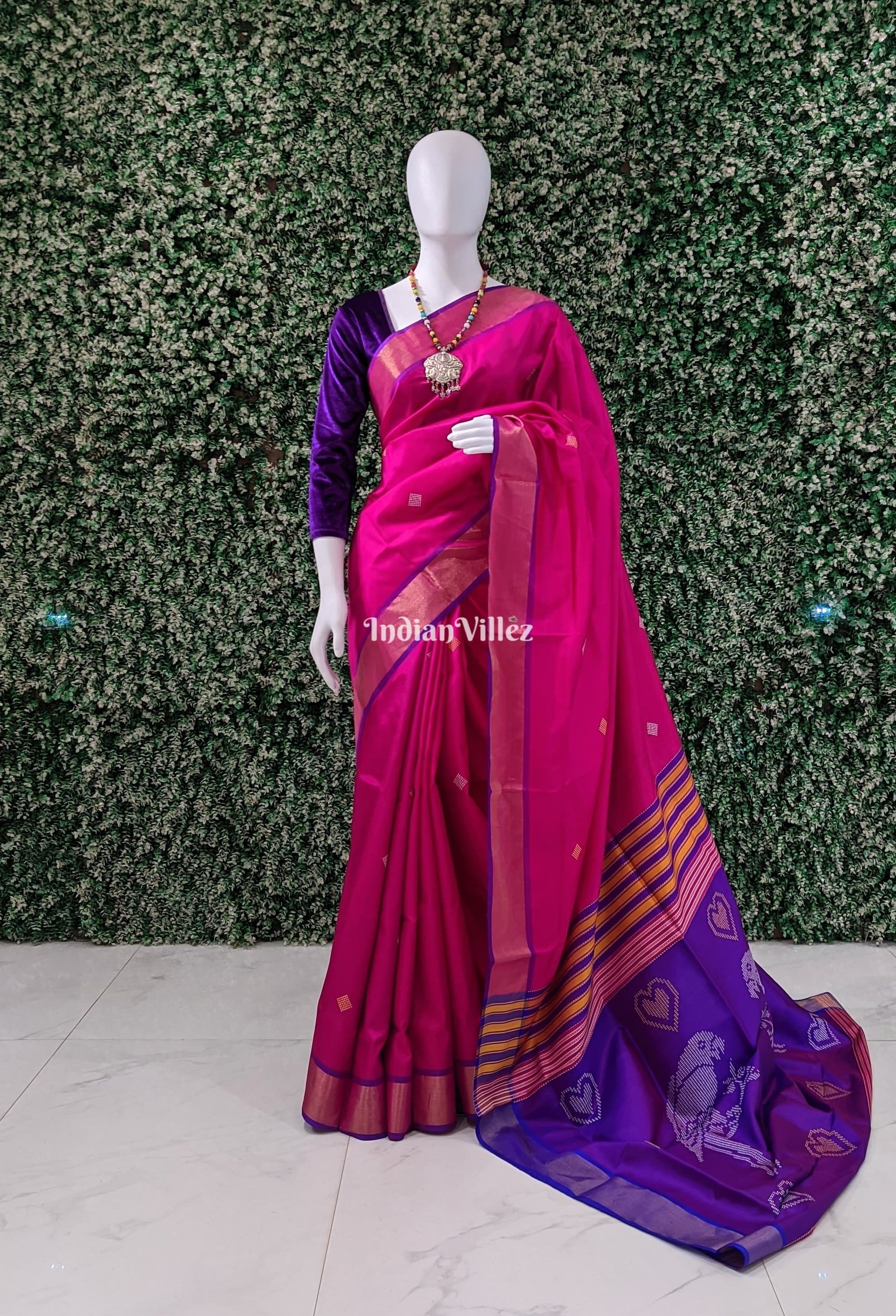 Violet Rani Handwoven Soft Silk Saree