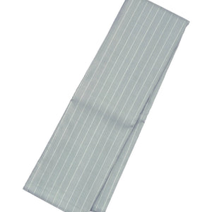 Grey Handloom Kanchipuram Silk Saree With Dotted Stripes