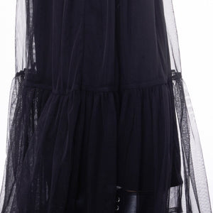 Black Mesh Top and Black Mesh Maxi Skirt