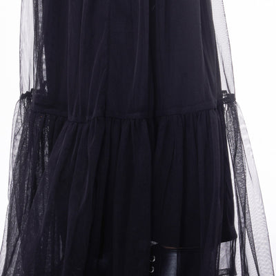 Black Mesh Top and Black Mesh Maxi Skirt