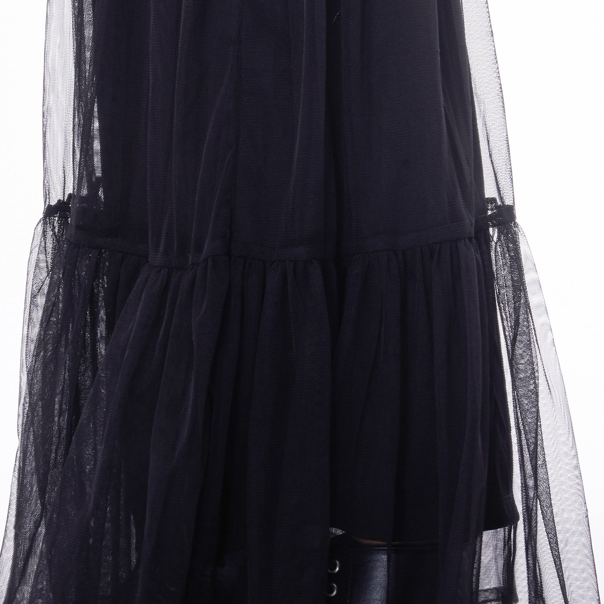 Black Mesh Top and Black Mesh Maxi Skirt