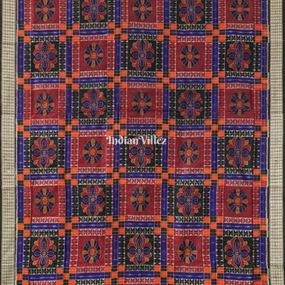 Multicolor Utkal Laxmi Pure Sambalpuri Silk Saree