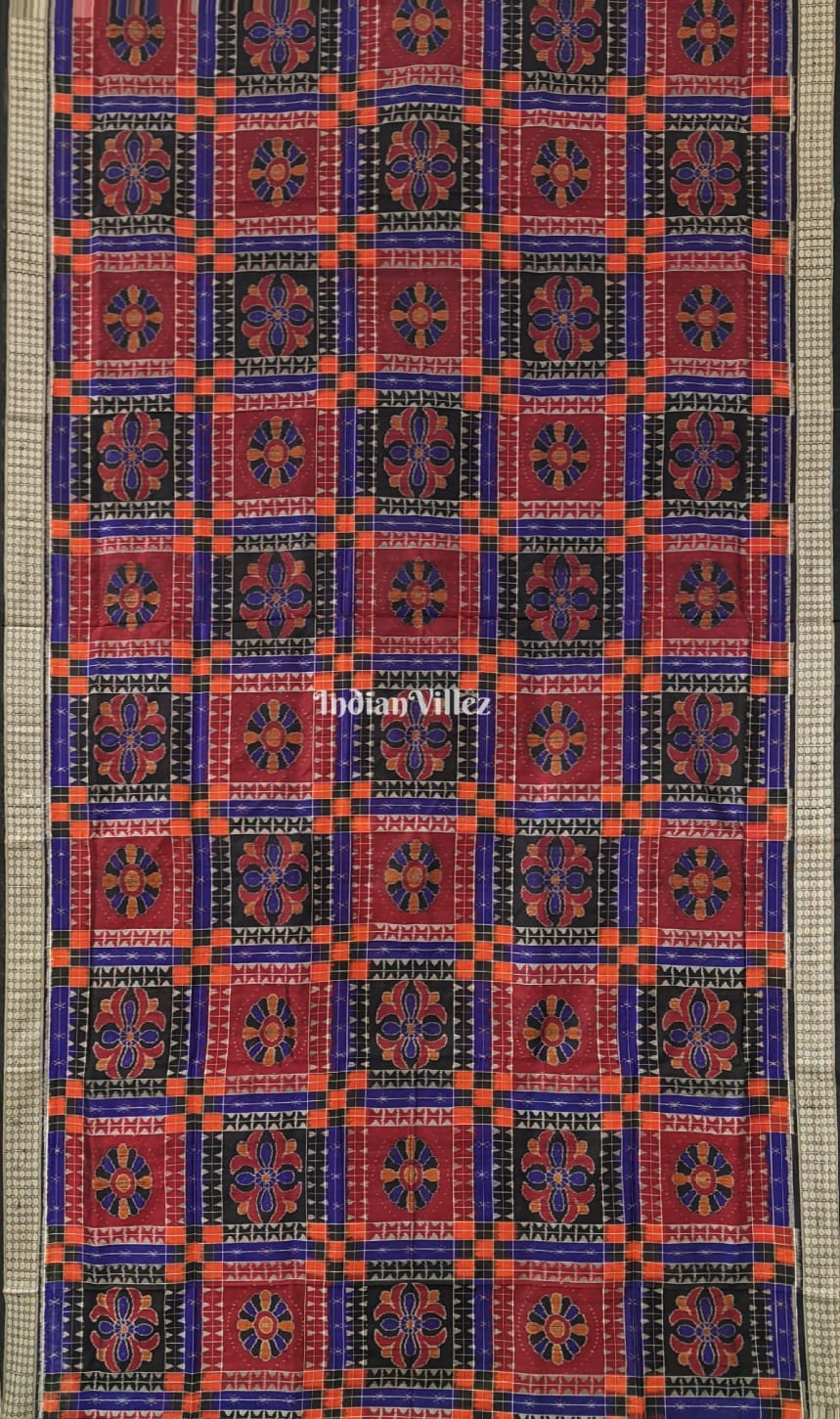 Multicolor Utkal Laxmi Pure Sambalpuri Silk Saree