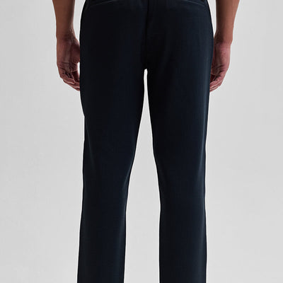 Navy Self-Design Slim Fit Trousers