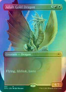 Adult Gold Dragon [297] [Borderless] [Adventures in the Forgotten Realms] [Foil]