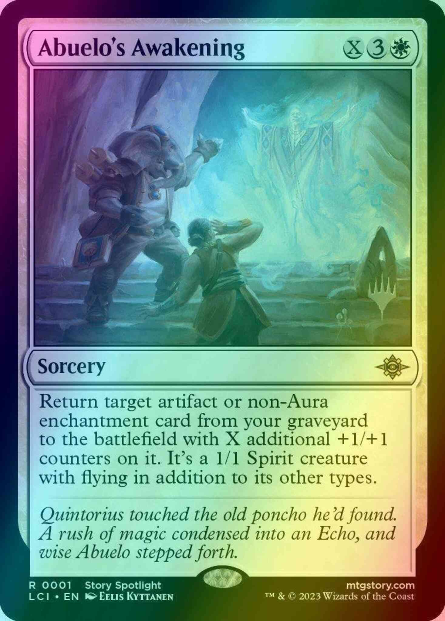 Abuelo's Awakening [1p] [Promo Pack] [The Lost Caverns of Ixalan: Promos] [Foil]