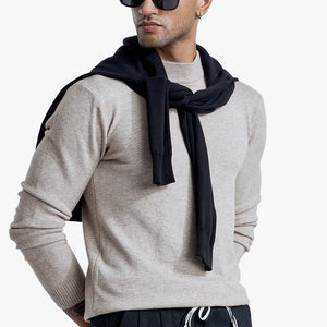 Grey Knitted Sweatshirt