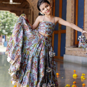 Avisa Chanderi Lehenga Set