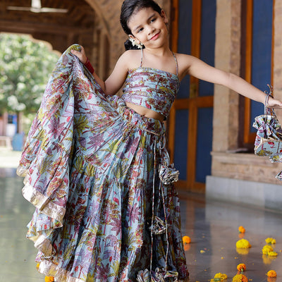 Avisa Chanderi Lehenga Set