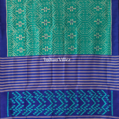 Copper Sulphate Odisha Ikat Contemporary Silk Saree