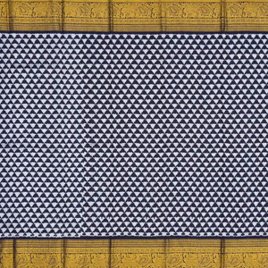 Light Blue Handloom Kanchipuram Korvai Silk Saree Printed With Floral Motifs