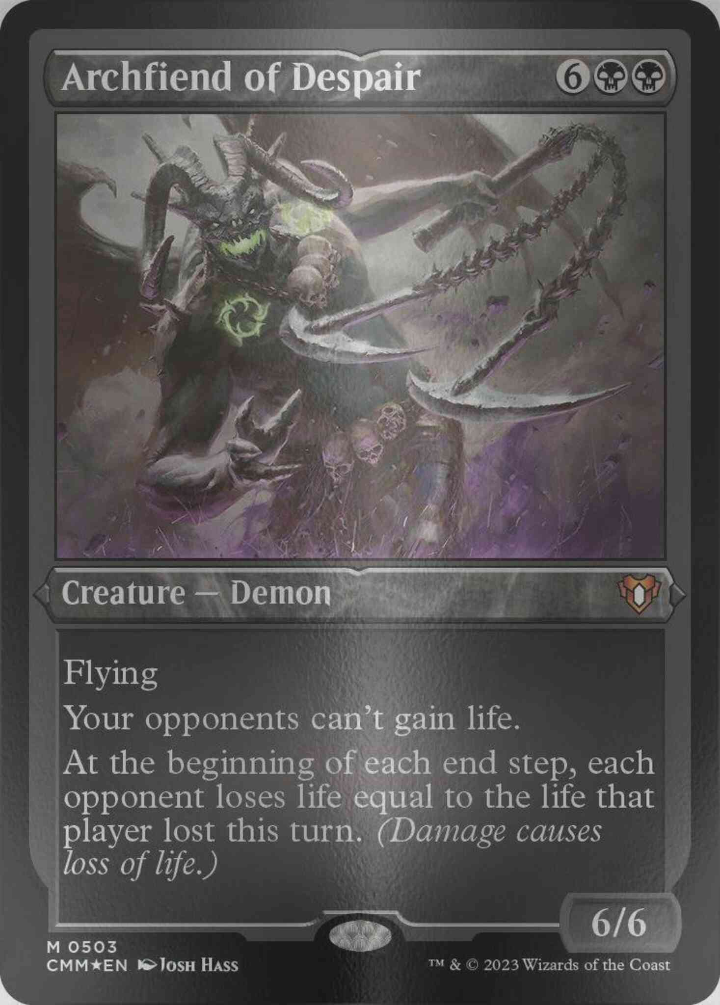 Archfiend of Despair [503] [Commander Masters] [Etched Foil]