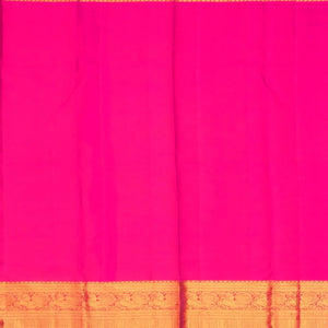 Hot Pink Handloom Kanchipuram Silk Saree With Meena Floral Motifs