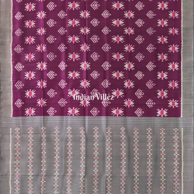 Jazzberry Jam Odisha Ikat Contemporary Silk Saree