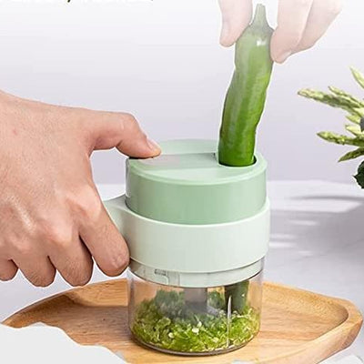 ABS Stainless Steel Large Quick & Powerful Manual Hand Held Vegetable/Fruit Chopper
