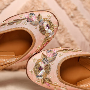 Cosmetic Peach Handcrafted Jutti