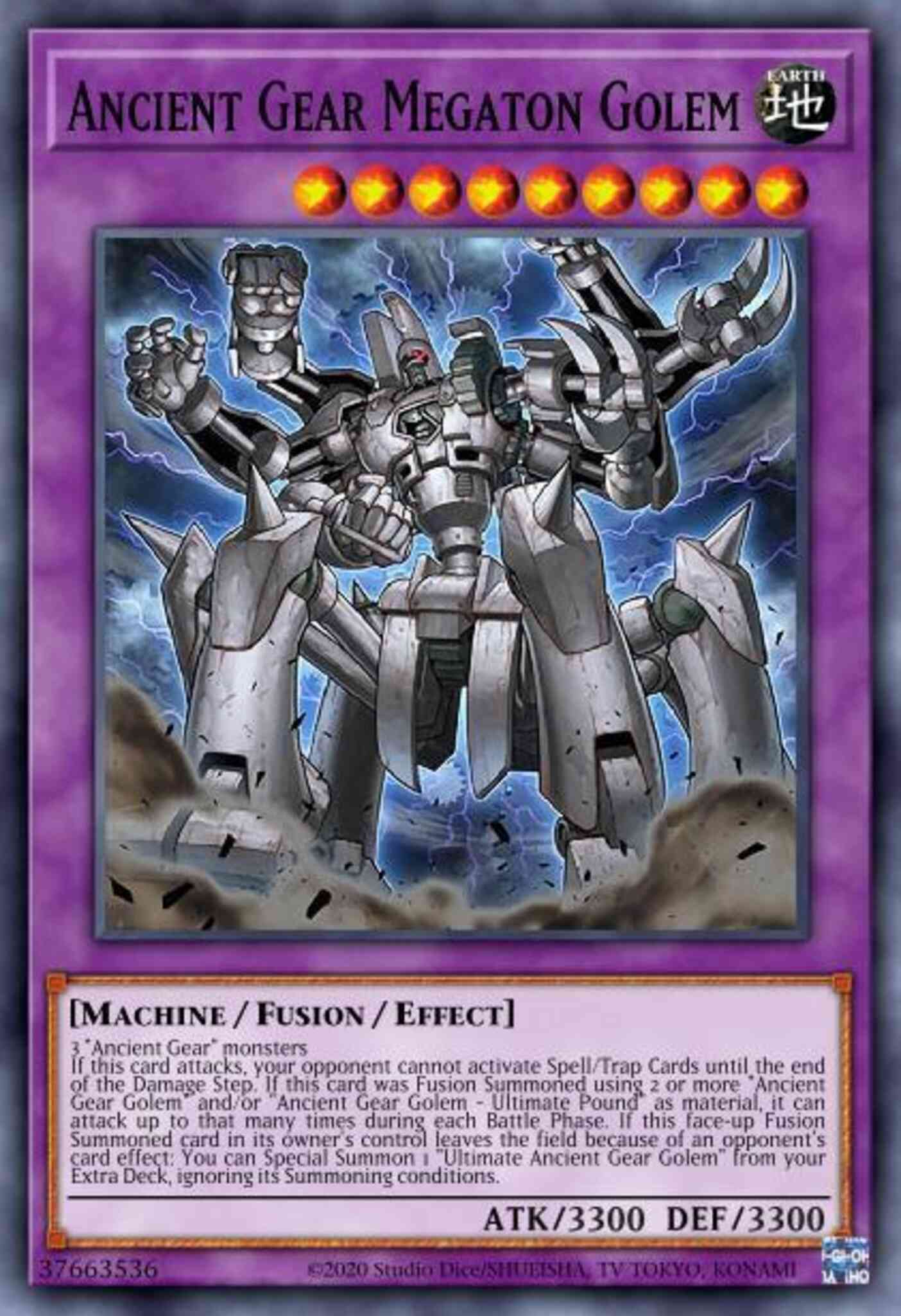 Ancient Gear Megaton Golem (Purple) - LDS1-EN088 - Ultra Rare - 1st Edition