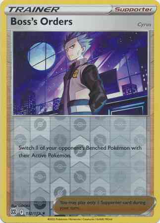 Boss's Orders - 132/172 - Rare Holo [swsh9-132] [Reverse Holo]