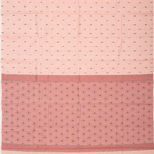 Baby Pink Handloom Rasipuram Cotton Saree With Mango Motifs
