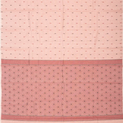 Baby Pink Handloom Rasipuram Cotton Saree With Mango Motifs