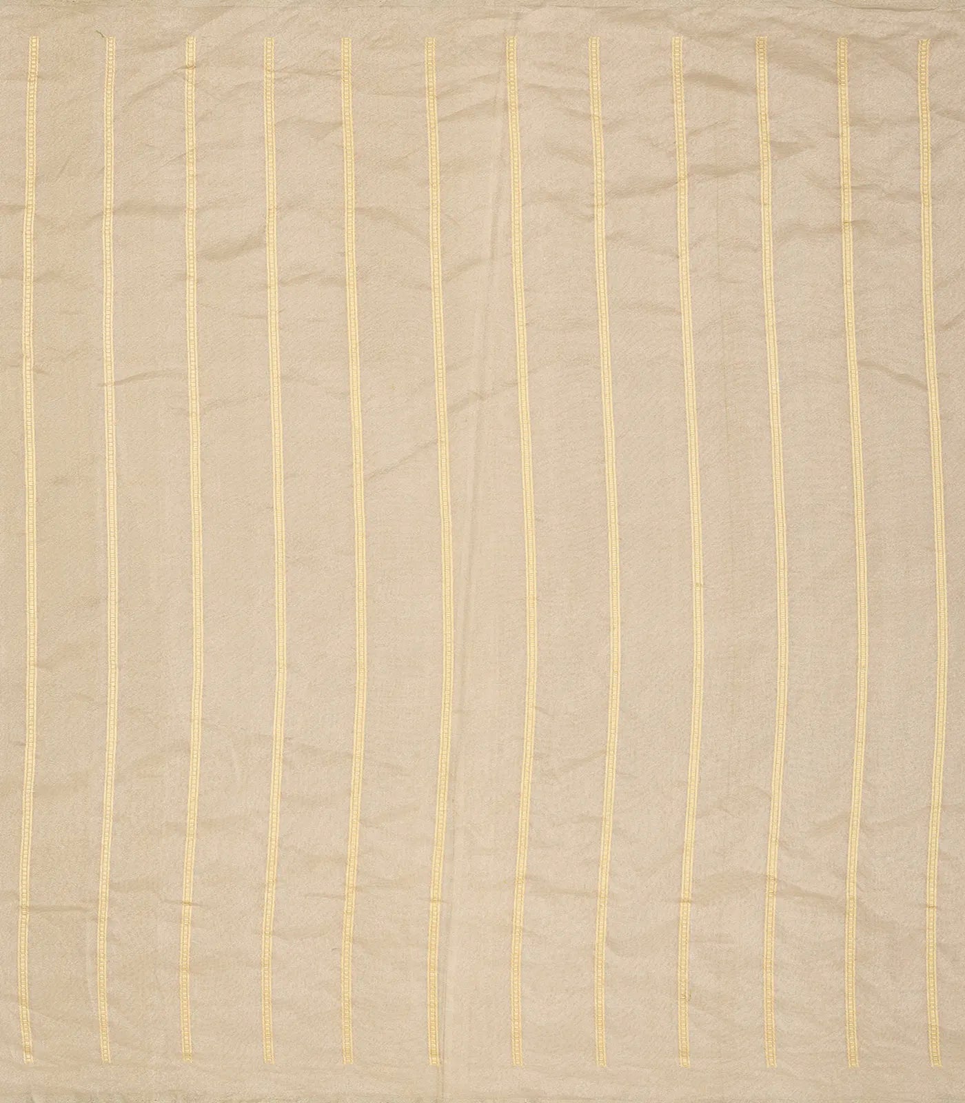 Beige Handloom Banarasi Silk Saree With Floral Jaal Motifs