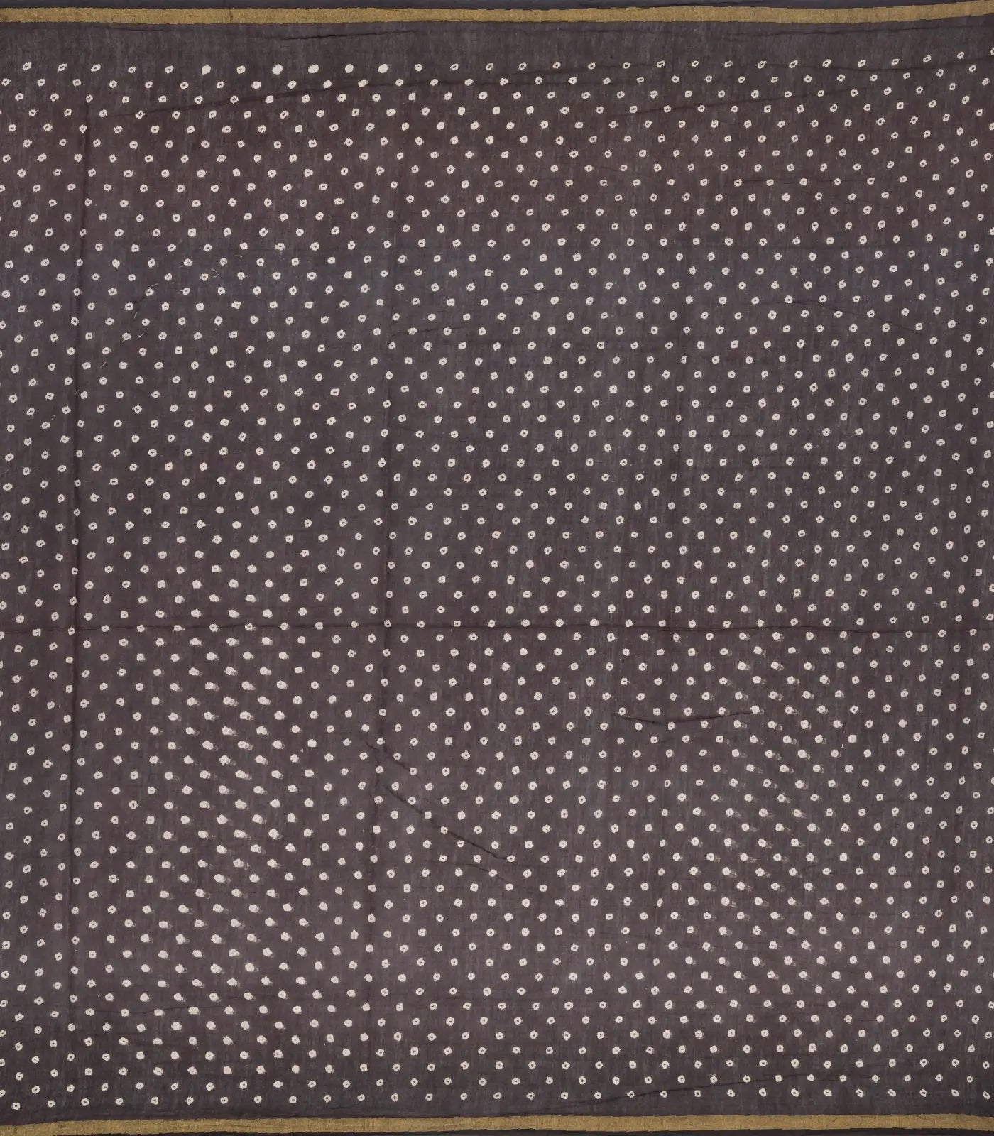 Dark Grey Woven Jaipur Cotton Saree With Printed Floral Motifs