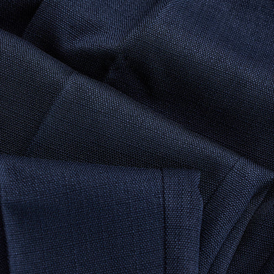 Navy Textured Relaxed Fit Trousers