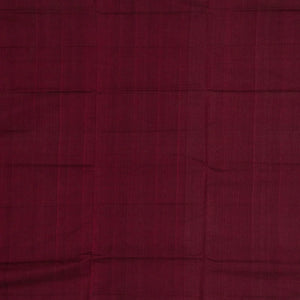 Burgundy Mangalagiri Cotton Saree With Contrast Zari Border