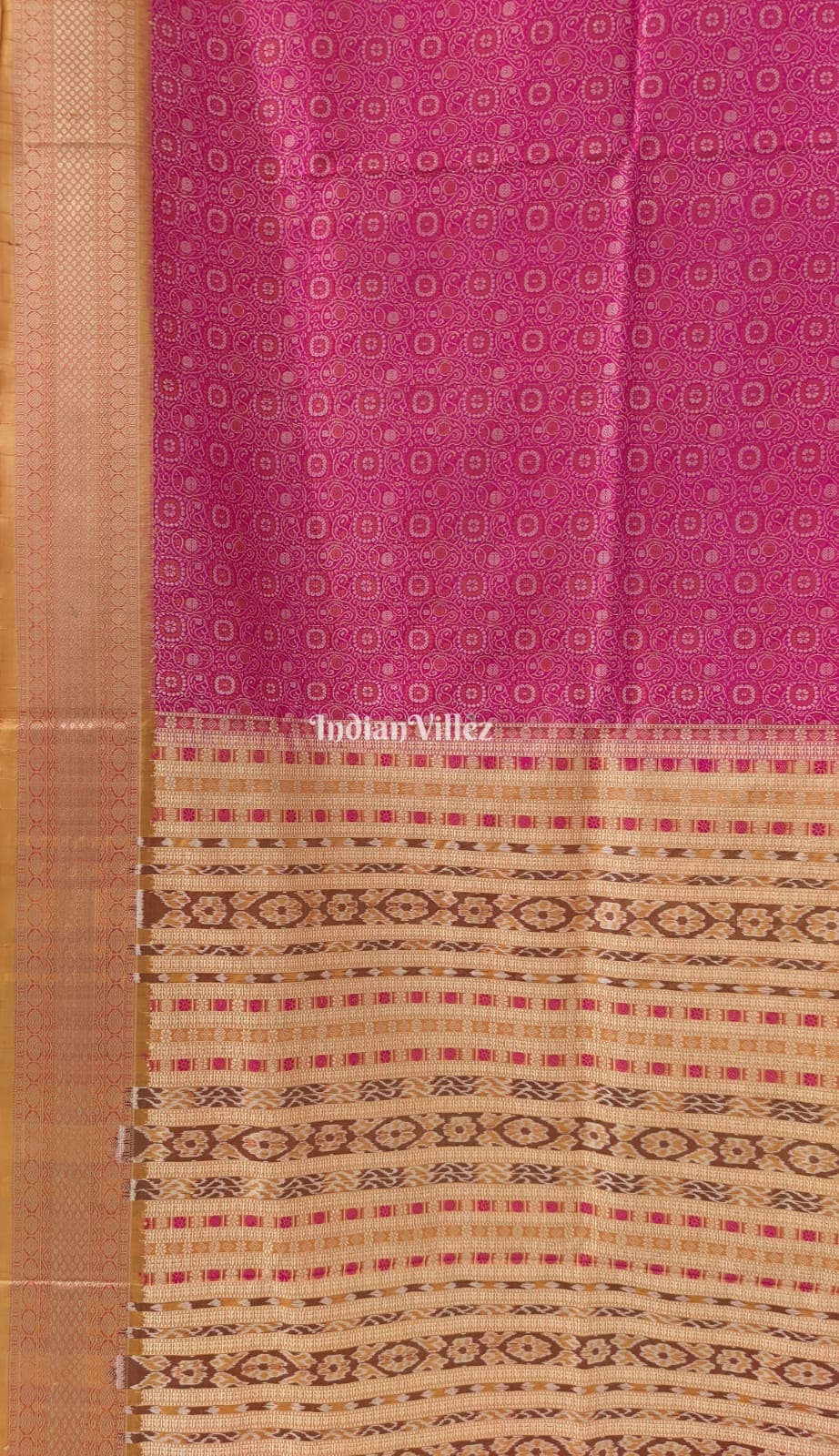Pink Kalyani Bomkai Exclusive Designer Sambalpuri Silk Saree