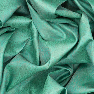 Aquamrine Handloom Soft Silk saree With Abstract Motifs-Aquamarine