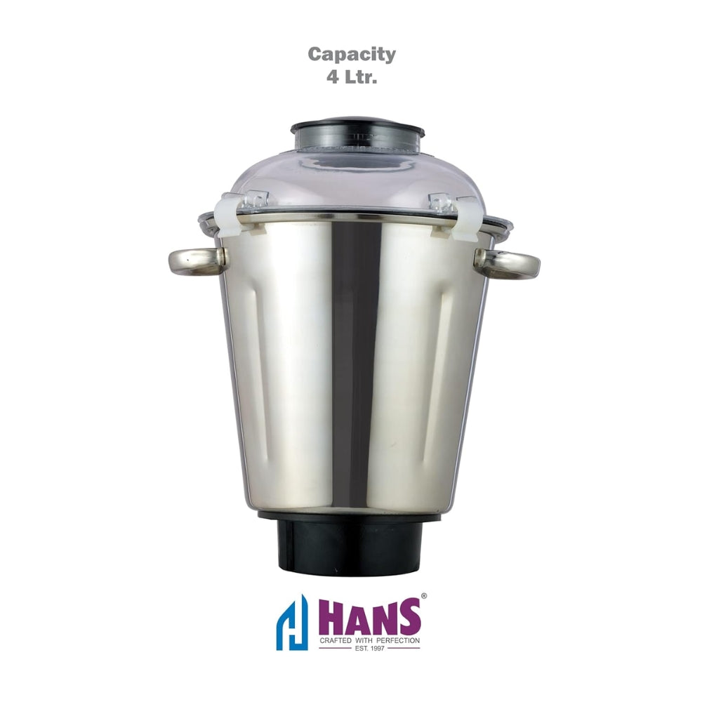 HANS Dominar X Pro 2000 Watts 2.8 HP Commercial Mixer Grinder With 2 Jar Heavy Duty | Black GreY