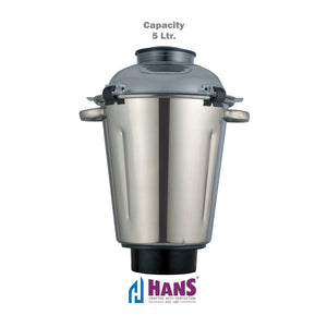 HANS Dominar X Pro 2500 Watts 3.5 HP Commercial Mixer Grinder With 3 Jar Heavy Duty | Black Grey