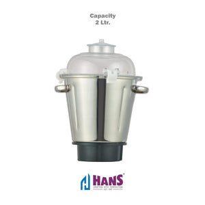 HANS Dominar X Pro 2000 Watts 2.8 HP Commercial Mixer Grinder With 2 Jar Heavy Duty | Black GreY