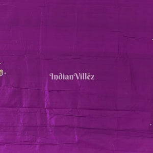 Purple PEACOCK (Mayur) & Nartaki Theme Pattachitra Saree