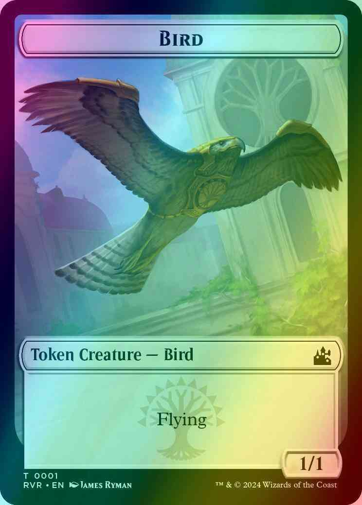 Bird Token (01) // Zombie Token (06) [Ravnica Remastered: Tokens] [Foil]