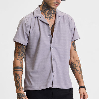 Lavender Stripes Box Fit Shirt