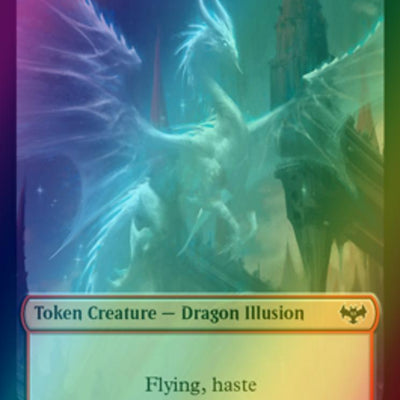Blood Token (17) // Dragon Illusion Token (09) [Innistrad: Crimson Vow: Tokens] [Foil]